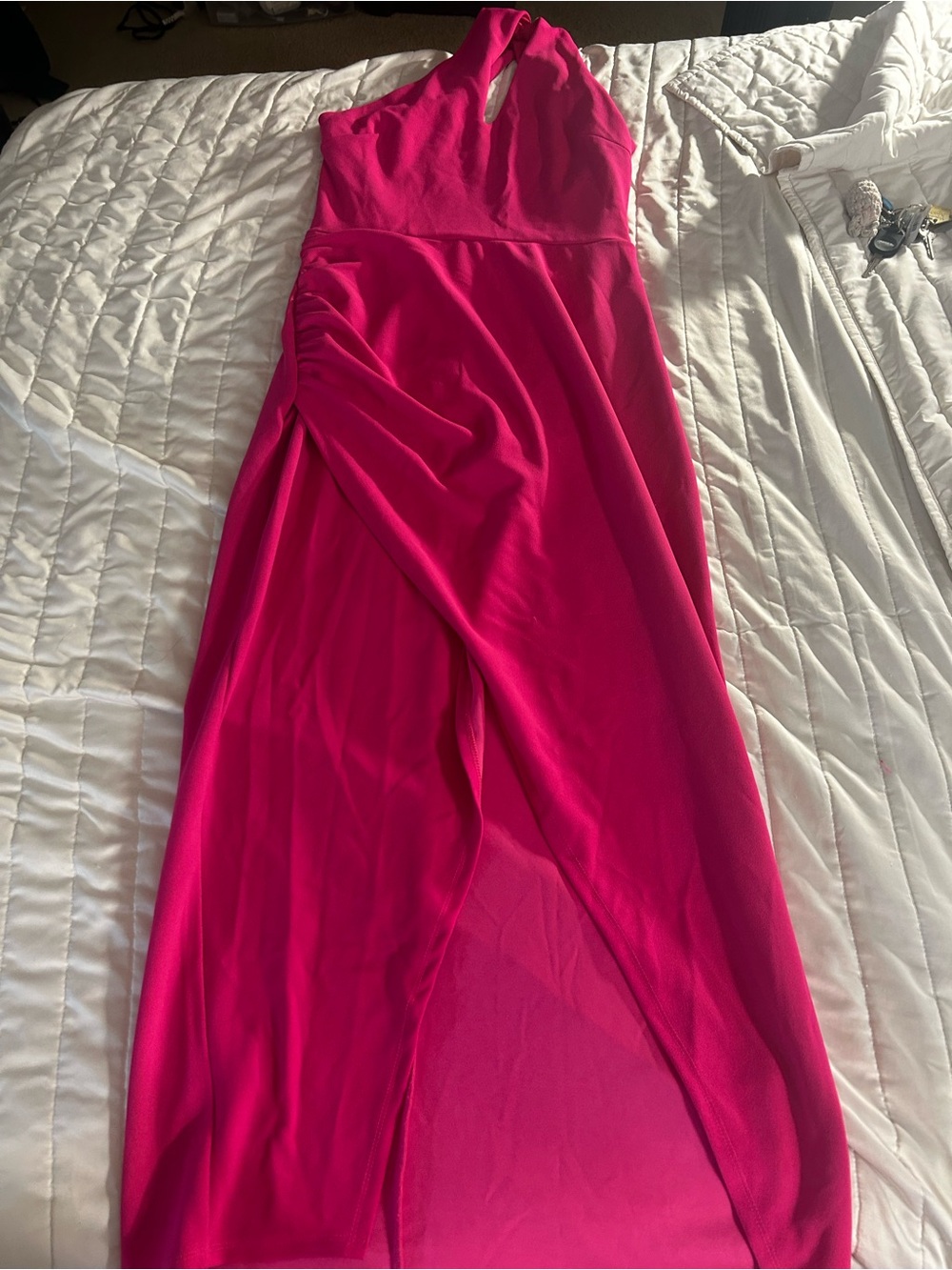 RACHEL Rachel Roy Hot Pink Halter Slit Dress M